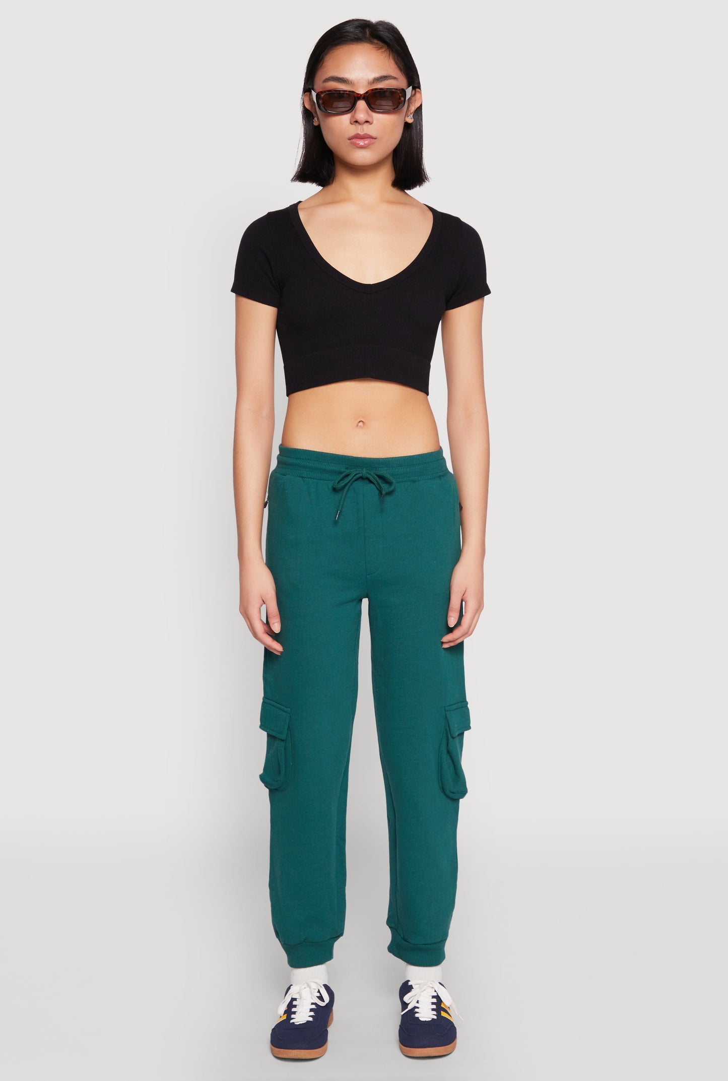 Fleece Cargo Drawstring Joggers