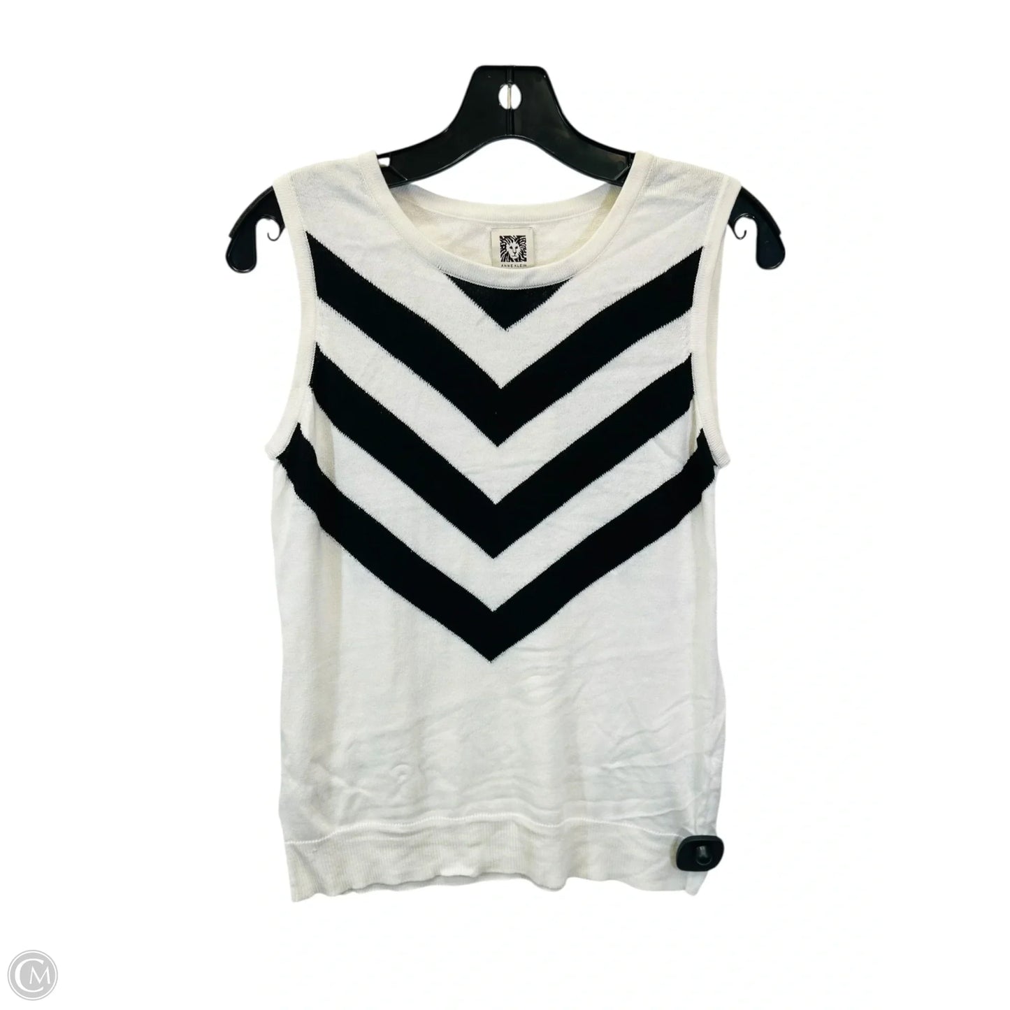 Top Sleeveless By Anne Klein In Black & Tan, Size: M