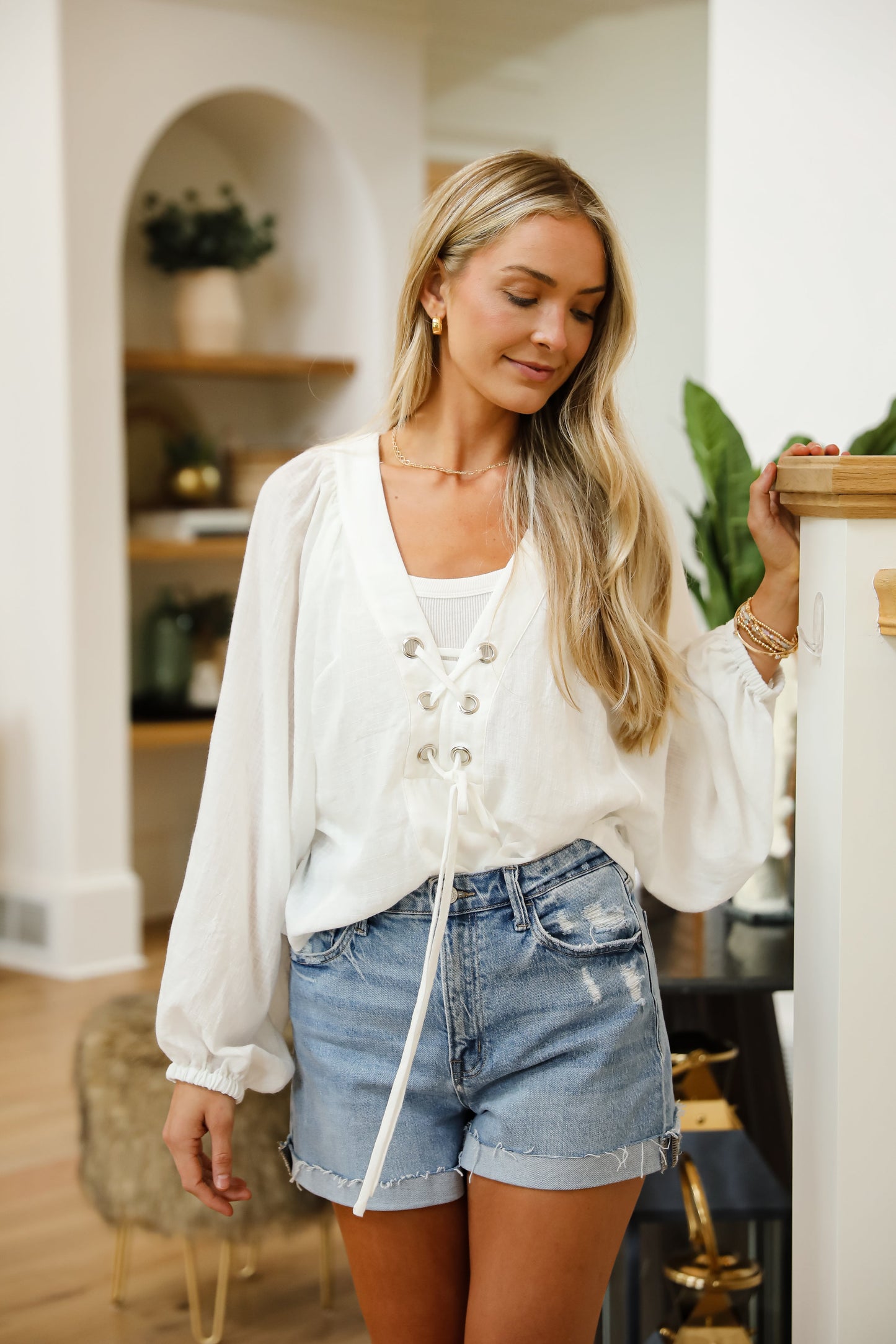 Sweet Thoughts White Blouse