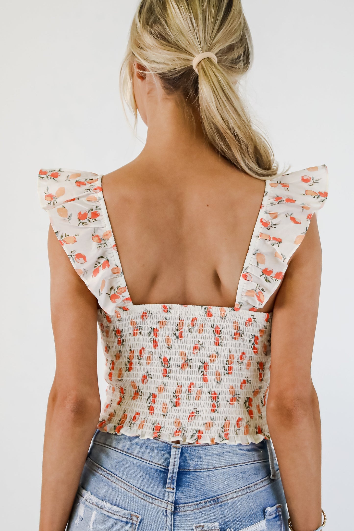 FINAL SALE - A Fruitful Life Orange Cropped Tank