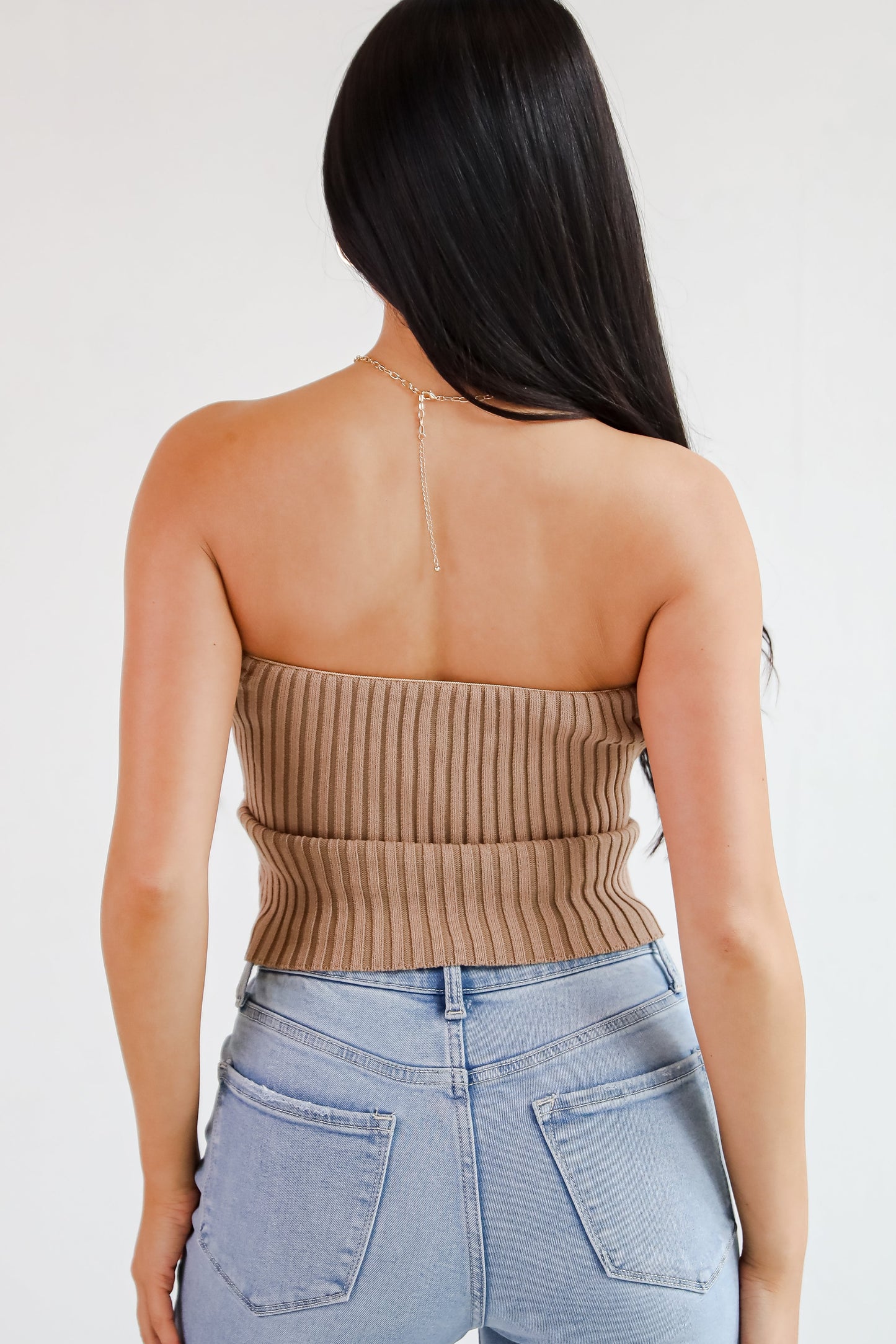 FINAL SALE - Effortless Escape Knit Strapless Top - DU DEAL