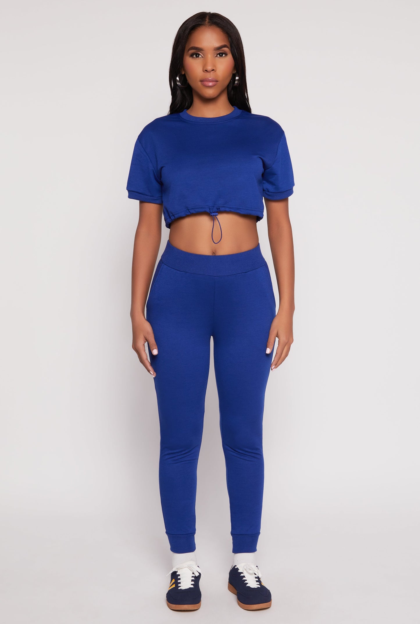 French Terry Pull On High Waisted Joggers