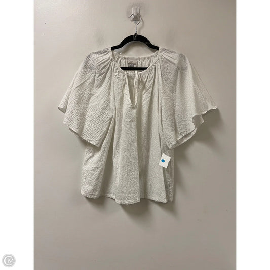 Top Short Sleeve By A New Day In White, Size: Xl