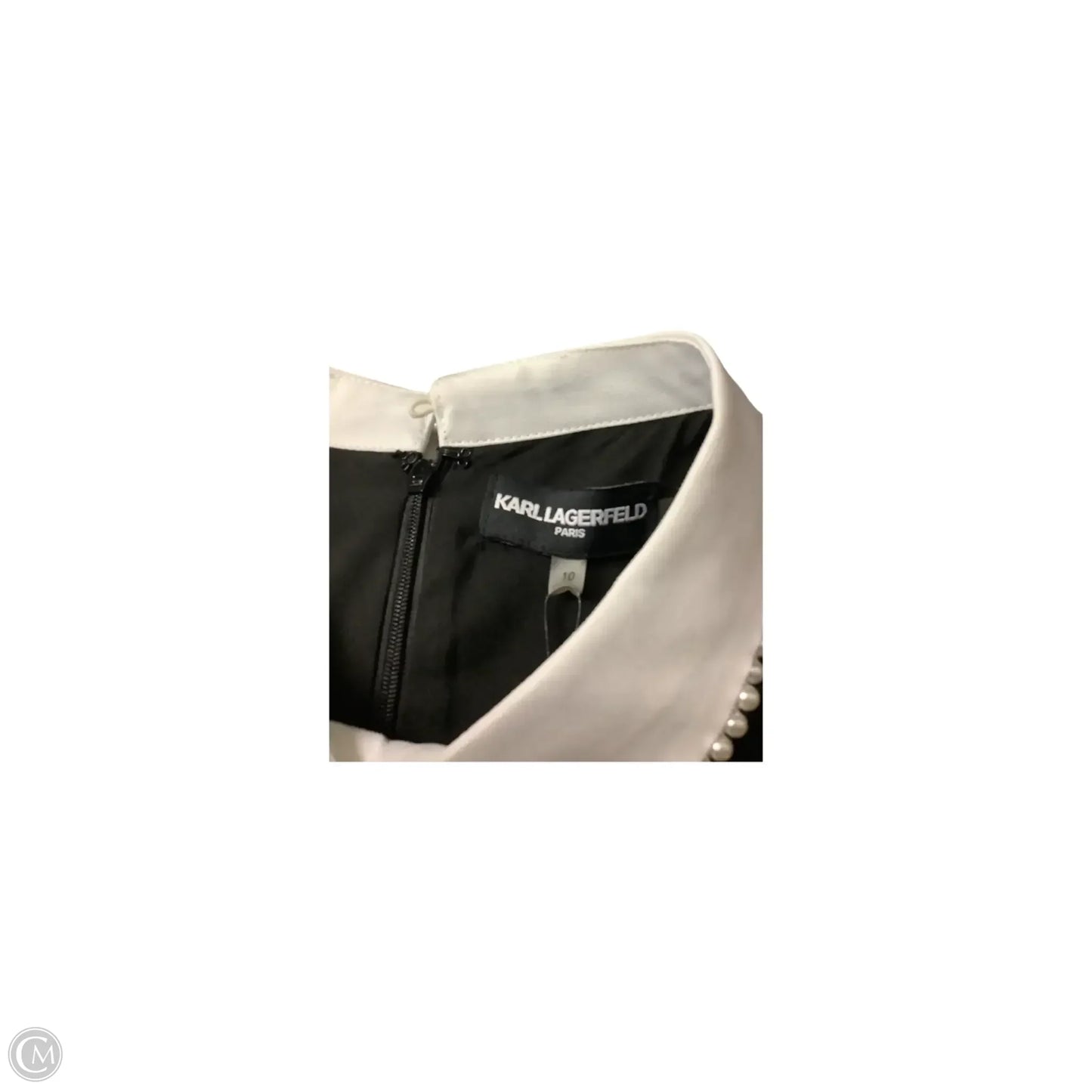 Dress Designer By Karl Lagerfeld In Black & White, Size: 10