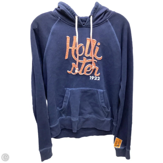 Sweatshirt Hoodie By Hollister In Blue, Size: M