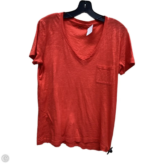 Top Short Sleeve By Madewell In Orange, Size: S
