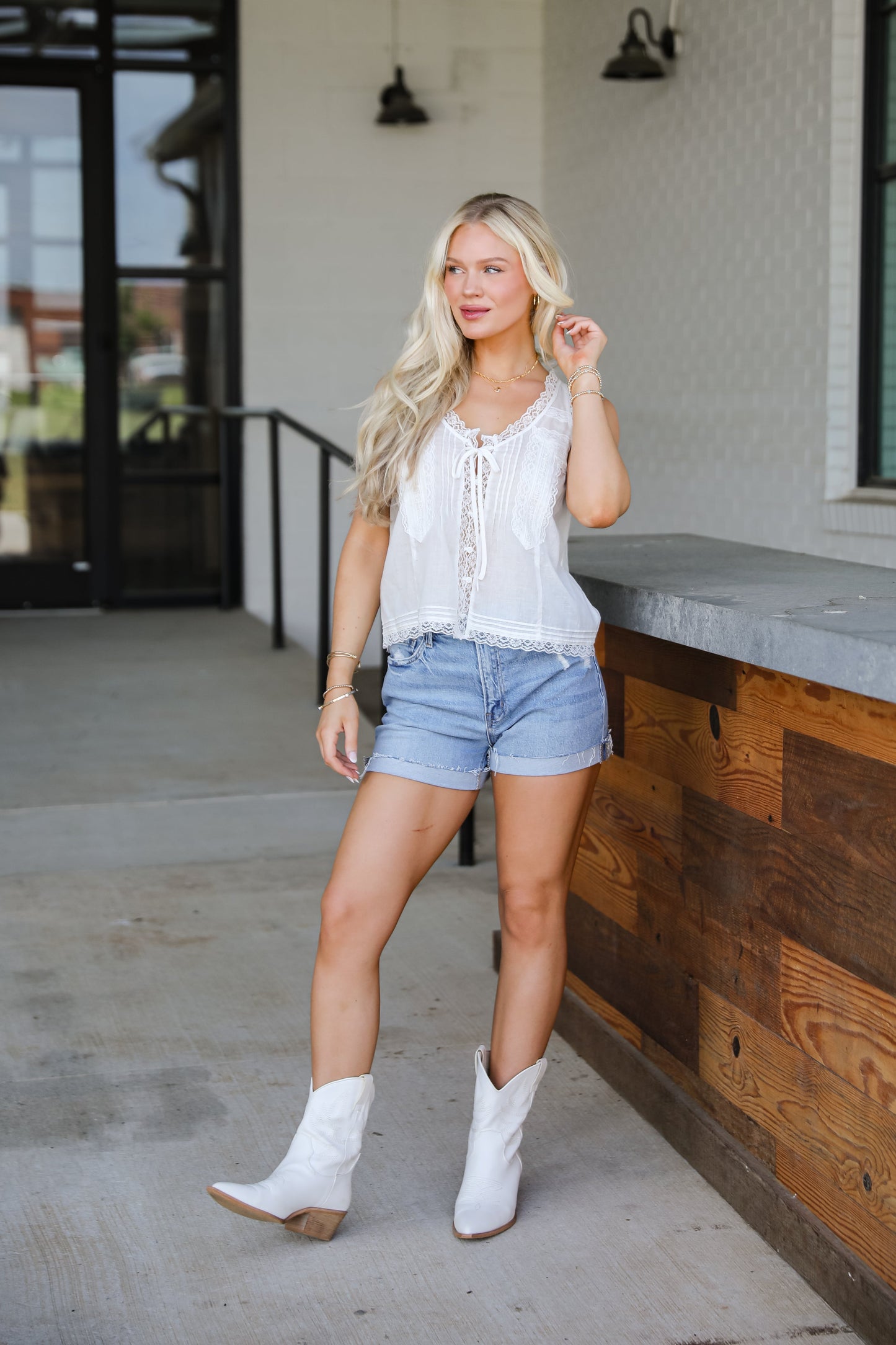 FINAL SALE - As It Seems White Lace Tank
