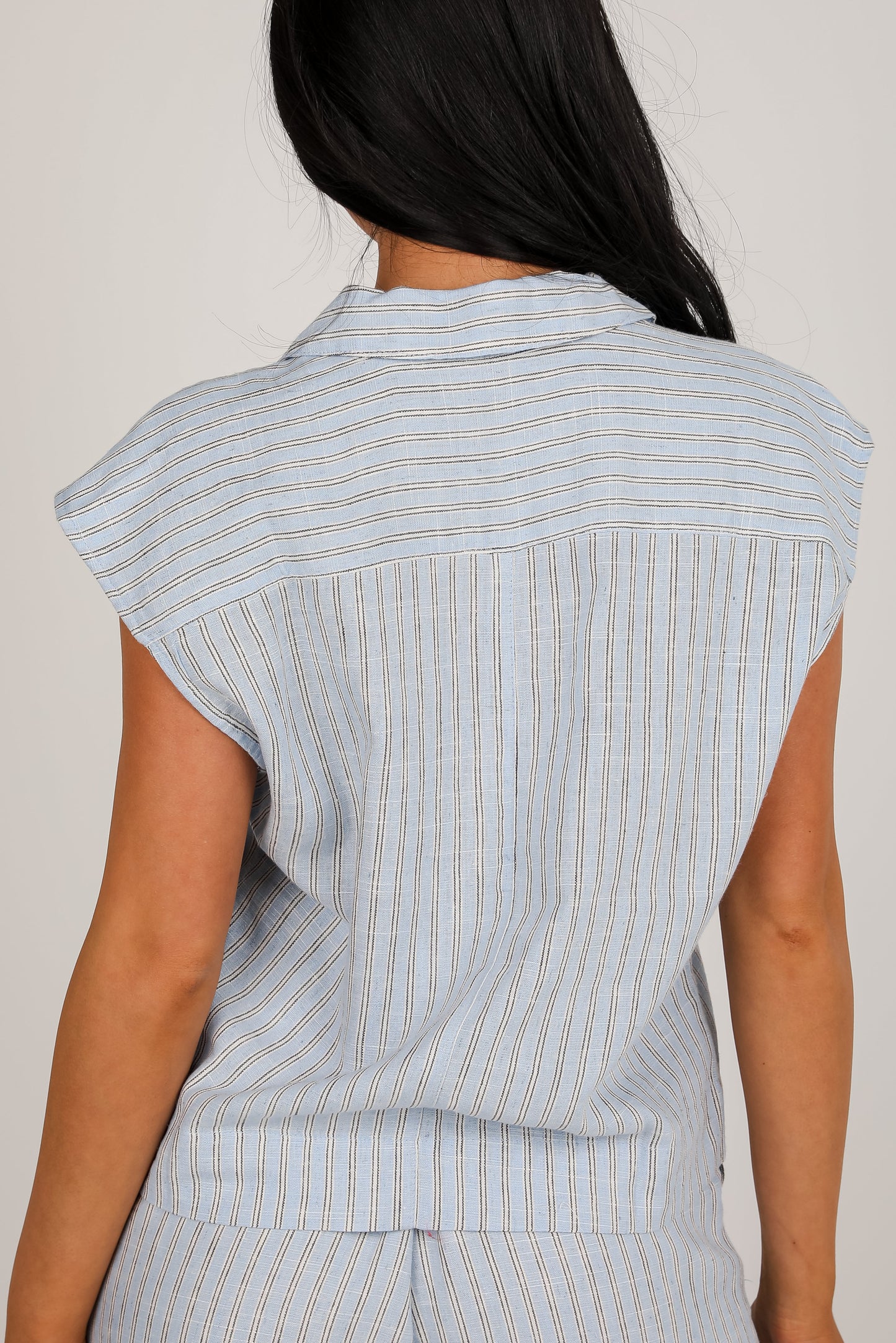 FINAL SALE - The Way It Is Light Blue Striped Blouse