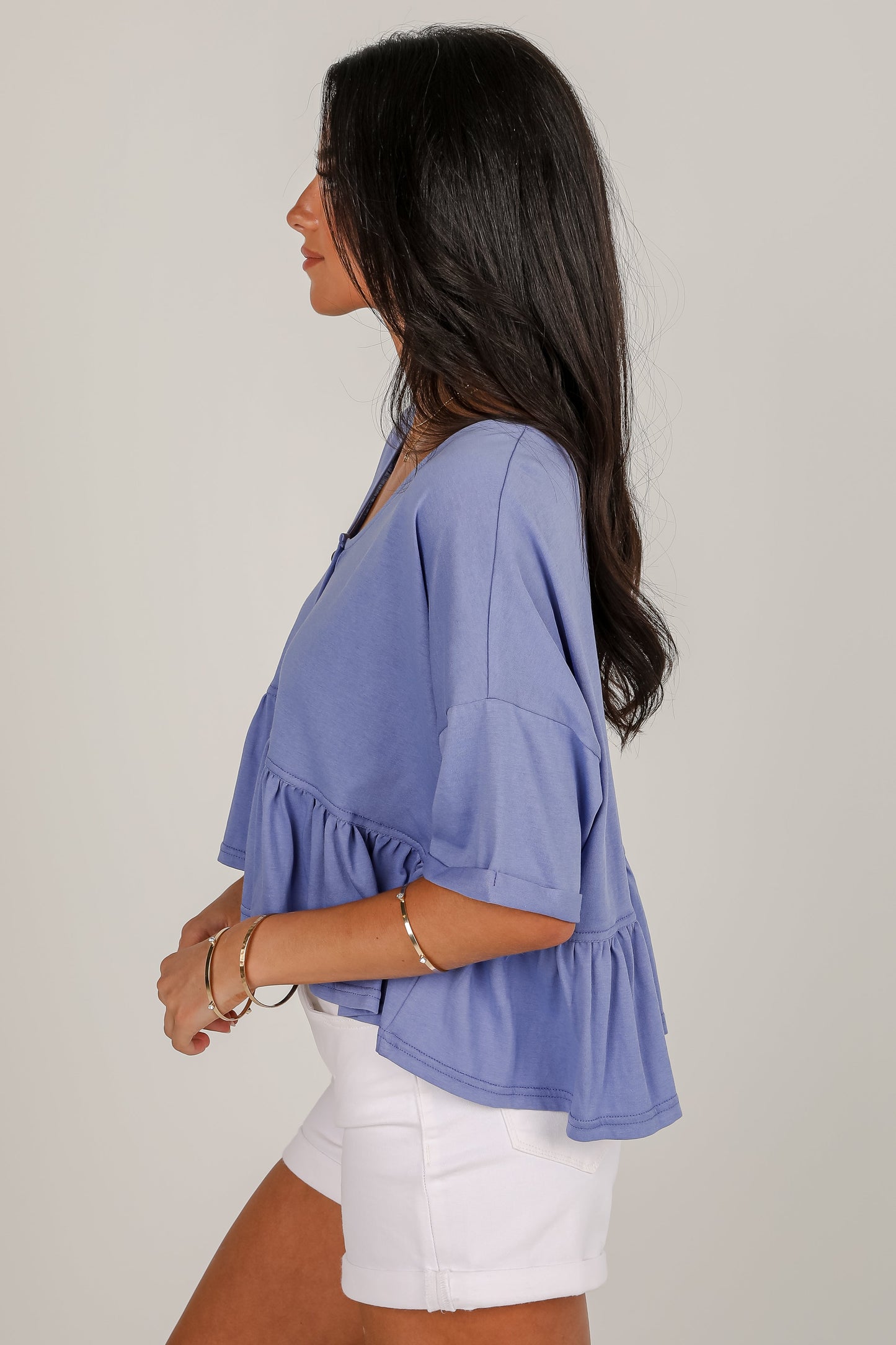 FINAL SALE - Breezy Charm Babydoll Top - DU DEAL